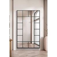 MirrorOutlet Black Modern Wall & Leaner Mirror 71" X 43" (180 x 110CM) | Size: 1 Pack