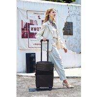 Fashion 20 Inch Front Opening Suitcase with USB Charging Port And Cup Holder