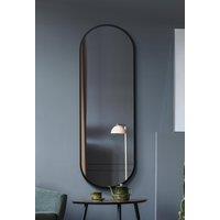 MirrorOutlet Black Metal Framed Double Arched Wall Mirror (180CM X 60CM) | Size: 1 Pack