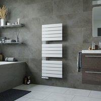 Agadon Panio Up Designer Panel Towel Radiator in White | Size: 1195mm x 600mm