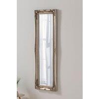 French style carved mirror silver 135x45cm