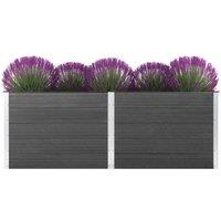 Garden Raised Bed 250x50x91 cm WPC Grey