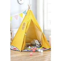 Living and Home Kids Canvas Teepee Tent Play House in Yellow