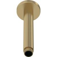 Balterley Round Ceiling Mount Shower Arm - 150mm - Brushed Brass in Metallics