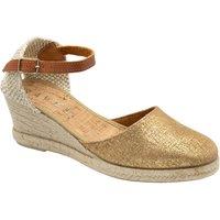Ravel Women's 'Vista' Leather Espadrille Sandals in Gold | Size: 6