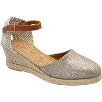 Ravel Women's 'Vista' Leather Espadrille Sandals in Silver | Size: 6