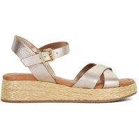 Dune London Women's 'Littleton' Leather Sandals in Metallics | Size: 4