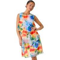Petite Abstract Layered Tier Dress