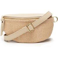 Elie Beaumont Women's Raffia Sling Bag in Stone