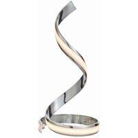 Netlighting Aria Integrated LED Table Lamp Chrome Effect Plate & White Acrylic 1 Light IP20 in Grey