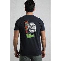 Weird Fish Men's Beer Offisher Artist T-Shirt in Navy | Size: 4XL