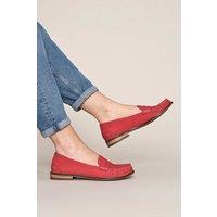 Moshulu Women's 'Petrel Nubuck' Classic Nubuck Penny Loafers in Pink | Size: 6