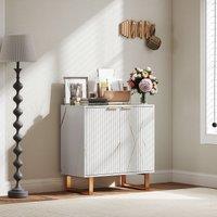 HOMCOM Sideboard, Buffet Cabinet with 2 Doors & Adjustable Shelves in White