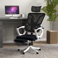 VINSETTO Executive Office Chair with Mesh Back Lumbar Support Arm Foot Rest in Black