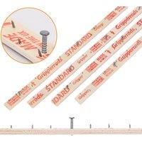 Novecrafto Carpet Gripper Rods 32Pcs Pre-Nailed Wood Strips with Dual Purpose Pins for Underlay Flooring in Natural