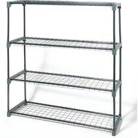 Primrose 4-Tier Garden Greenhouse Staging Green 1.07m | Size: 10000mm x 520mm