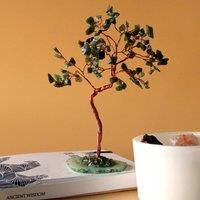 KDMD Large Gemstone Tree - Green Aventurine on Green Agate Base (100 stones)