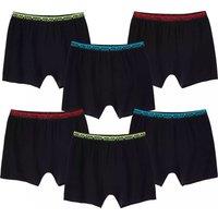 Plain Stretch Boxer Shorts (Pack of 6)