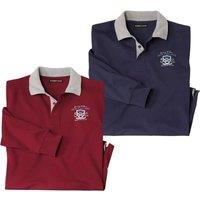 Long-Sleeved Polo Shirt Pack of 2