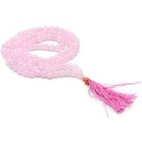 KDMD Women's 108 Bead Mala - Rose Quartz in Pink