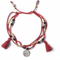 KDMD Women's Temple String Bracelet - Endless Wisdom in Red