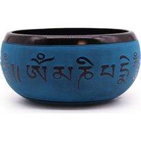 KDMD Earth Powder Singing Bowl - Blue Mantra Five Buddha - 16cm
