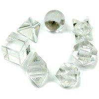 KDMD Geometric Seven Piece Crystal Set in White