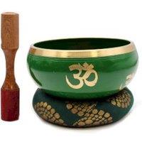 KDMD Large Tree of Life Singing Bowl Set- Green 14cm