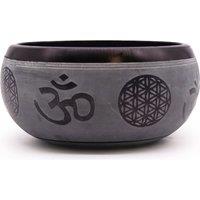 KDMD Earth Powder Singing Bowl - Om Five Buddha - 16cm in Grey