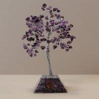 KDMD Gemstone Tree with Organite Base - 160 Stone - Amethyst in Blue