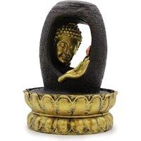 KDMD Tabletop Water Feature - 30cm - Golden Buddha & Vitarka Mudra in Gold