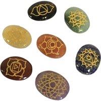 KDMD Large Stones Chakra Set ( oval shape )