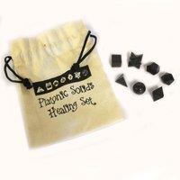 KDMD Geometric Seven Piece Black Agate Set