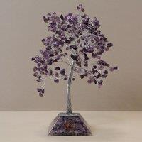 KDMD Gemstone Tree with Organite Base - 320 Stone - Amethyst in Blue