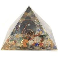 KDMD Med Orgonite Pyramid 60mm Gemchips, Copper, Turtle