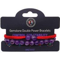 KDMD Women's Gemstone Double Power Bracelets- Amethyst in Blue