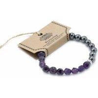 KDMD Women's Faceted Gemstone Bracelet - Magnetic Amethyst in Blue