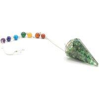 KDMD Women's Orgonite Power Chakra Pendulum - Green Aventurine