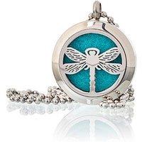 KDMD Women's Aromatherapy Diffuser Necklace - Dragonfly 25mm in Teal