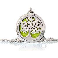 KDMD Women's Aromatherapy Diffuser Necklace - Tree of Life 30mm in Green