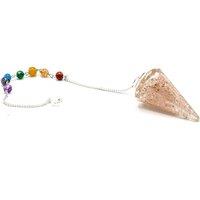 KDMD Women's Orgonite Power Chakra Pendulum - Rose Quartz in Pink