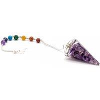 KDMD Women's Orgonite Power Chakra Pendulum - Amethyst in Blue