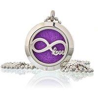 KDMD Women's Aromatherapy Diffuser Necklace - Infinity Love 25mm in Purple