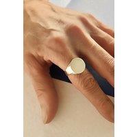 Circular Solid Sterling Silver Signet Ring