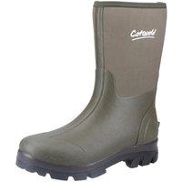 Cotswold Men's 'Kensington' Plain Rubber Wellingtons in Green | Size: 9