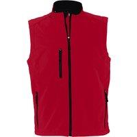 SOL'S Men's Rallye Soft Shell Bodywarmer Jacket in Red | Size: Medium