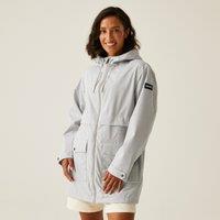 Regatta Women's 'Navaeh' Waterproof Breathable Shell Jacket in Light Grey | Size: 8