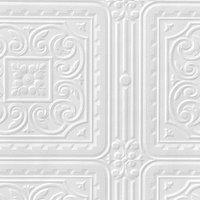 Anaglypta Turner Tile Vinyl Textured Wallpaper in White