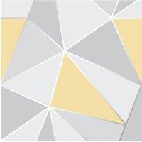 Fine Dcor Apex Geometric Wallpaper in Yellow
