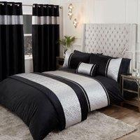 Rapport Home Capri Polycotton Duvet Cover Set With Pillowcase in Silver | Size: Single